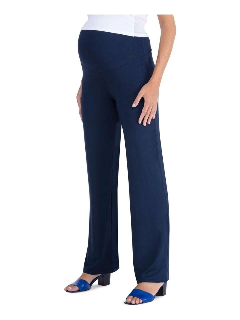 Pantalon de grossesse habillé à jambes larges Blue Bleu