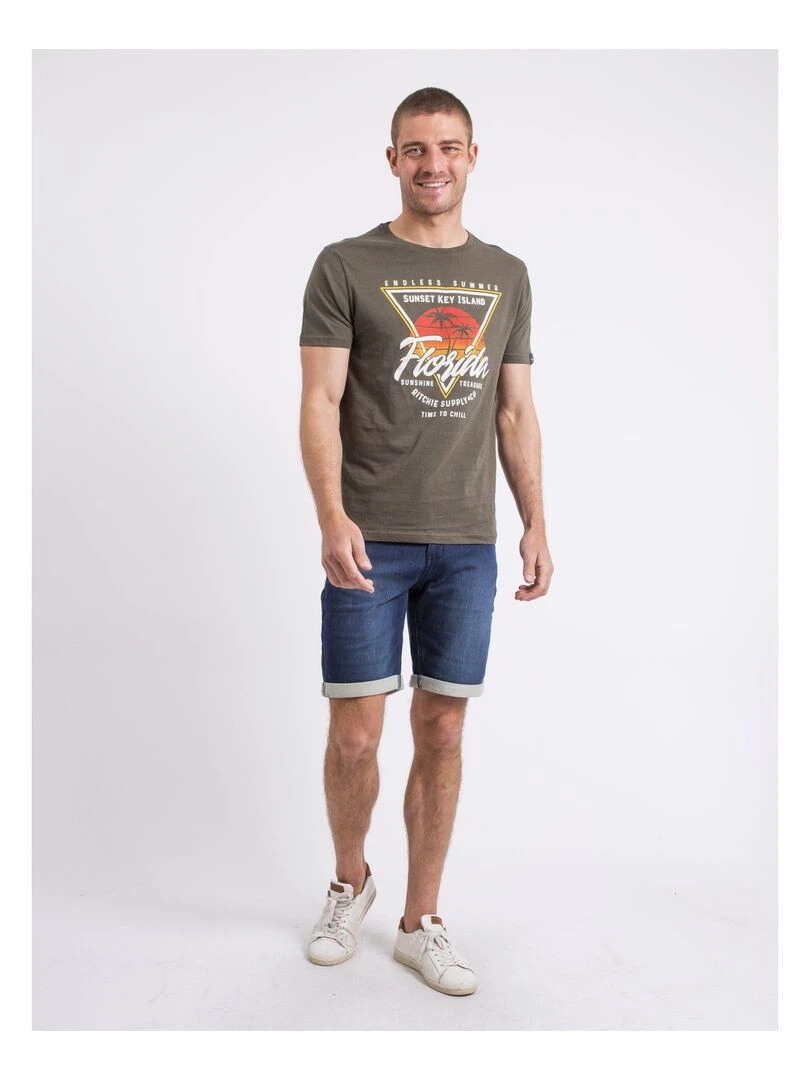 T shirt col rond NILIPACK   Kaki