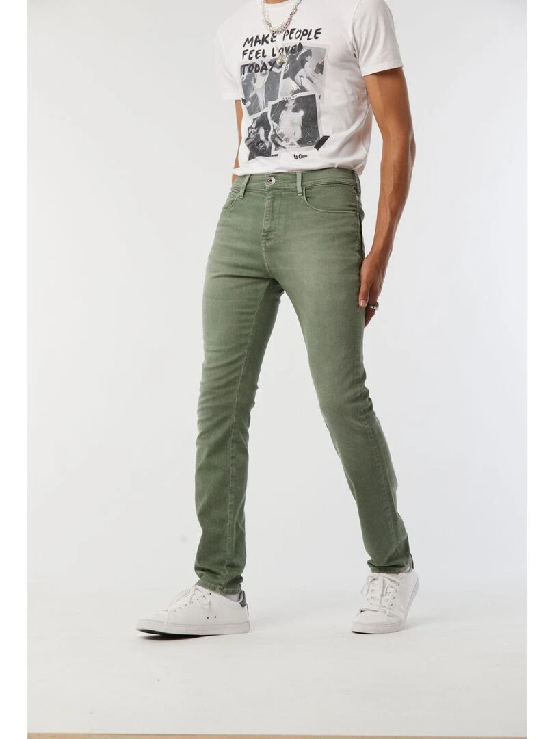 Lee Cooper Pantalon coton slim LC030 Kaki