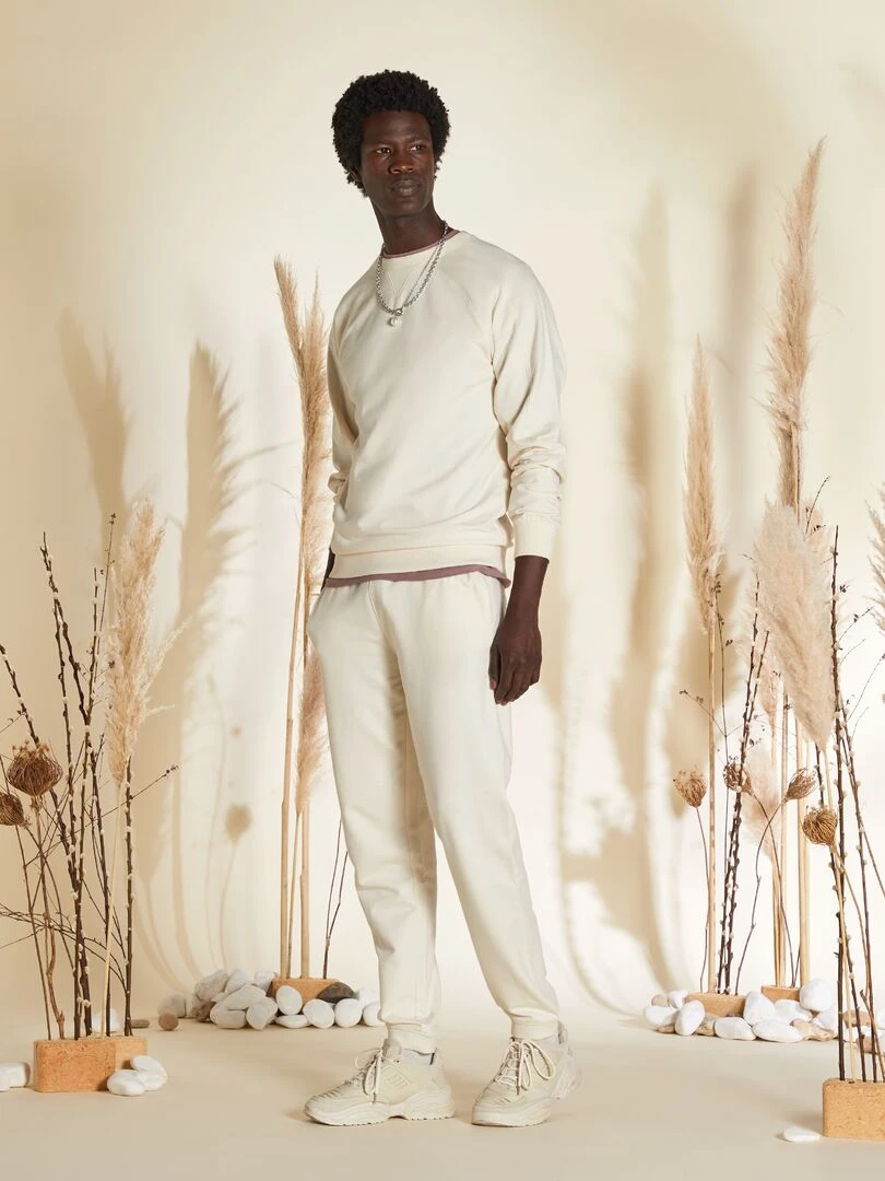 Pantalon de jogging en molleton Blanc