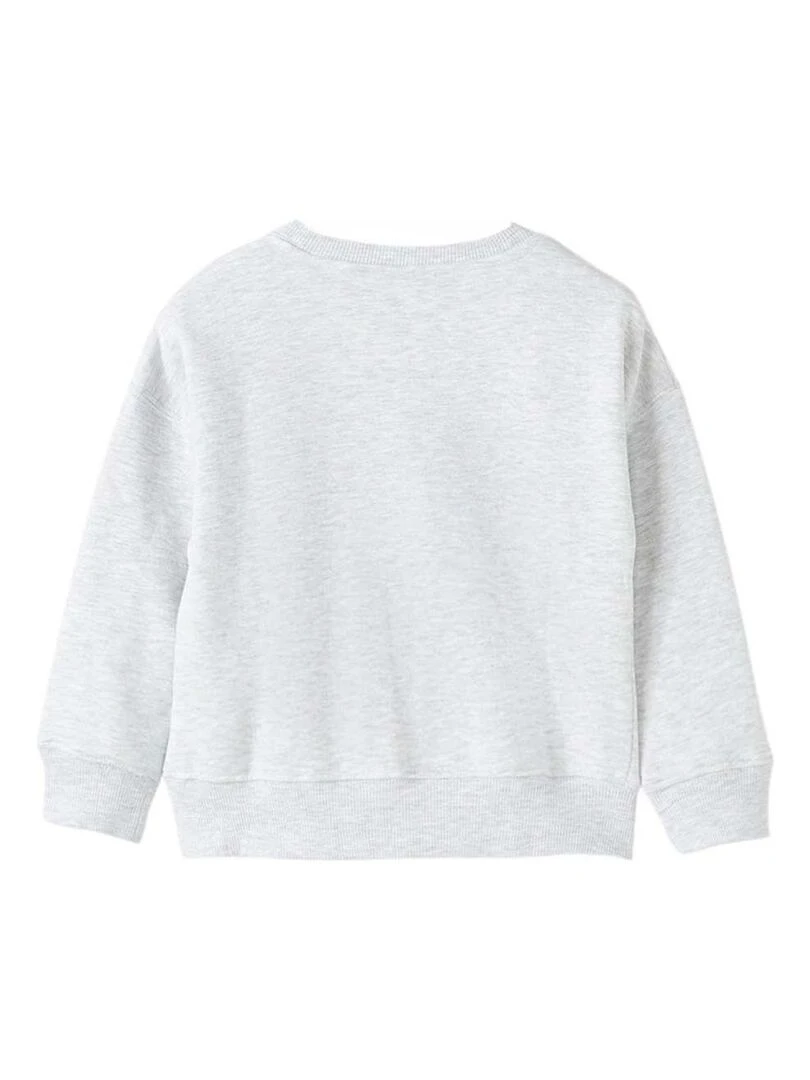 Disney Sweat fille imprimé Mickey en coton Gris