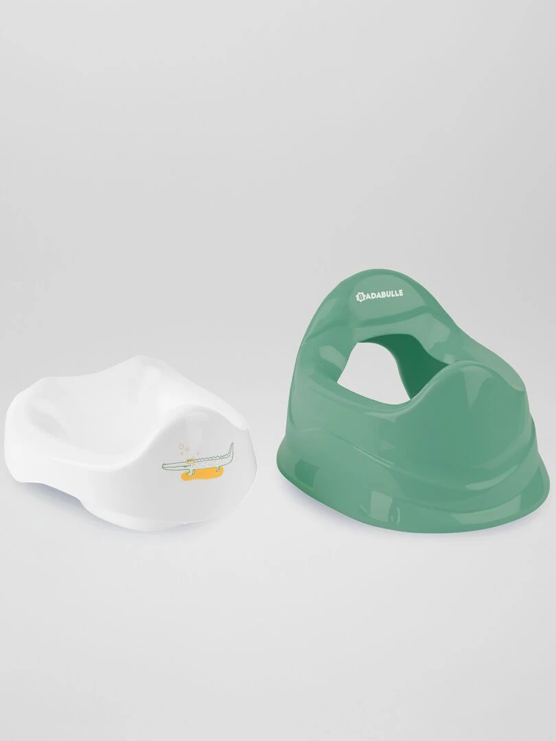 Pot d'apprentissage 'Badabulle'   vert/blanc