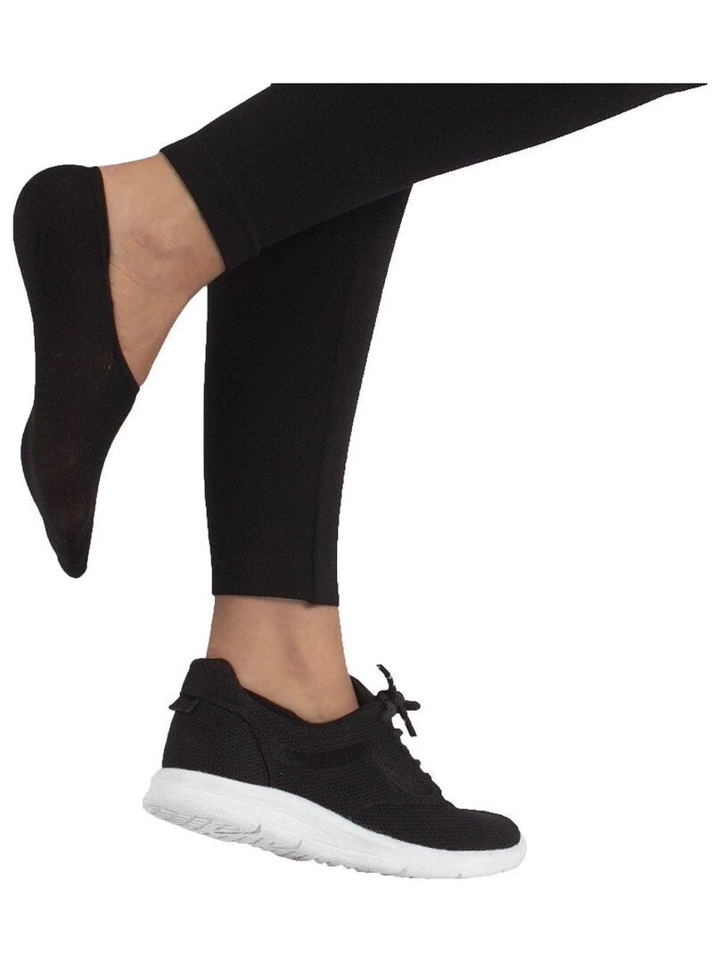 Cette Lot de 2 paires de chaussettes basses spéciales Basket Noir