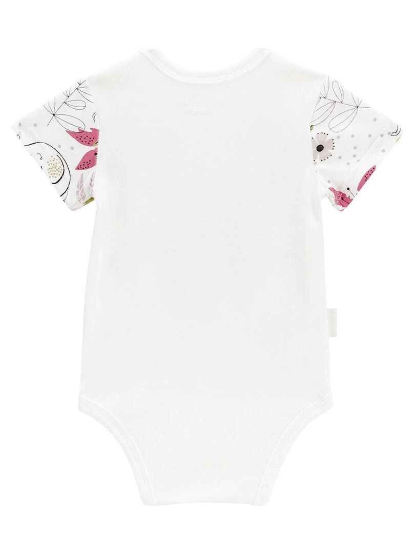 Lot de 2 bodies bébé manches courtes Singapour   Ecru