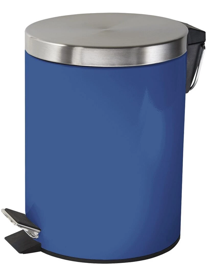 Guy Levasseur Poubelle à pédale 5L en métal Bleu