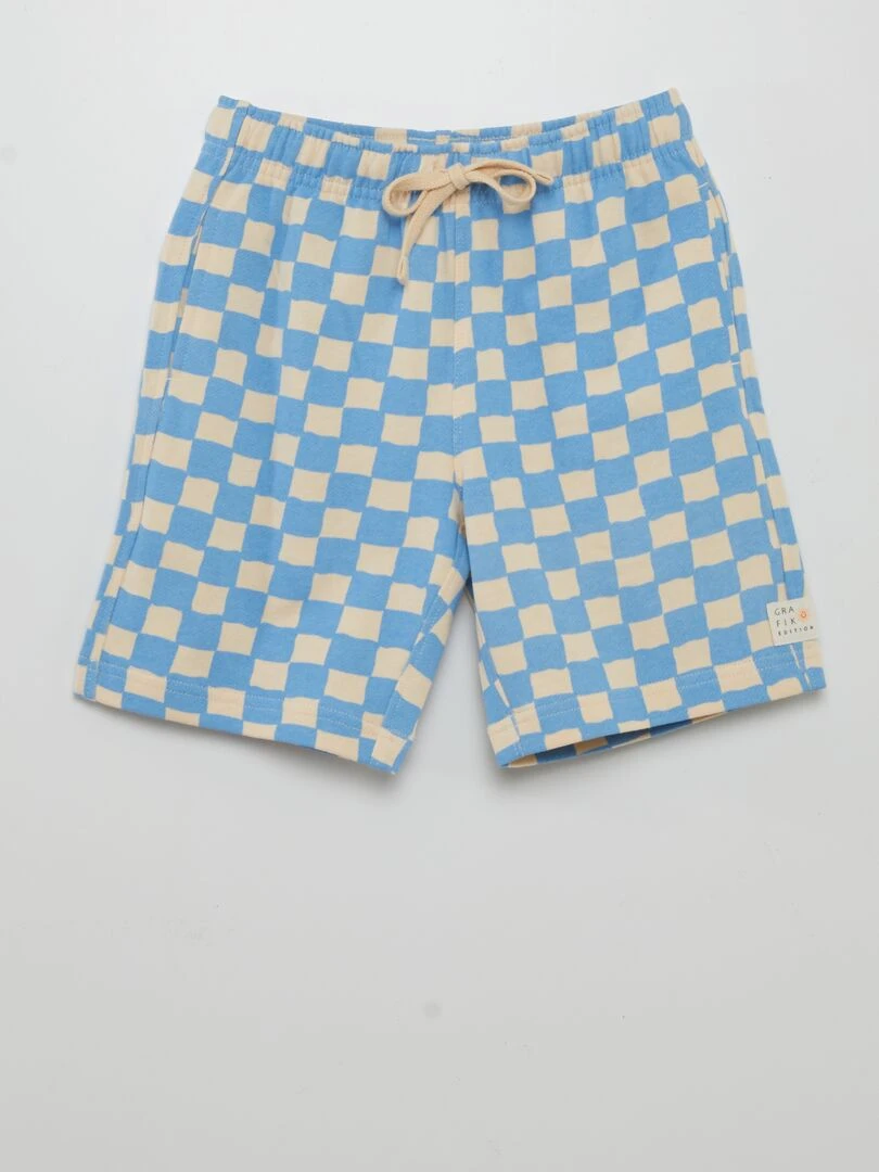 Bermuda à damiers   Grafik Edition   Bleu