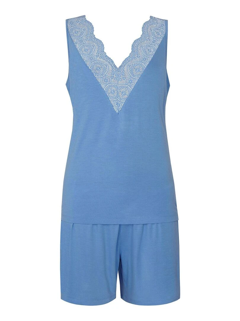 Pyjama short débardeur Matilda   Bleu