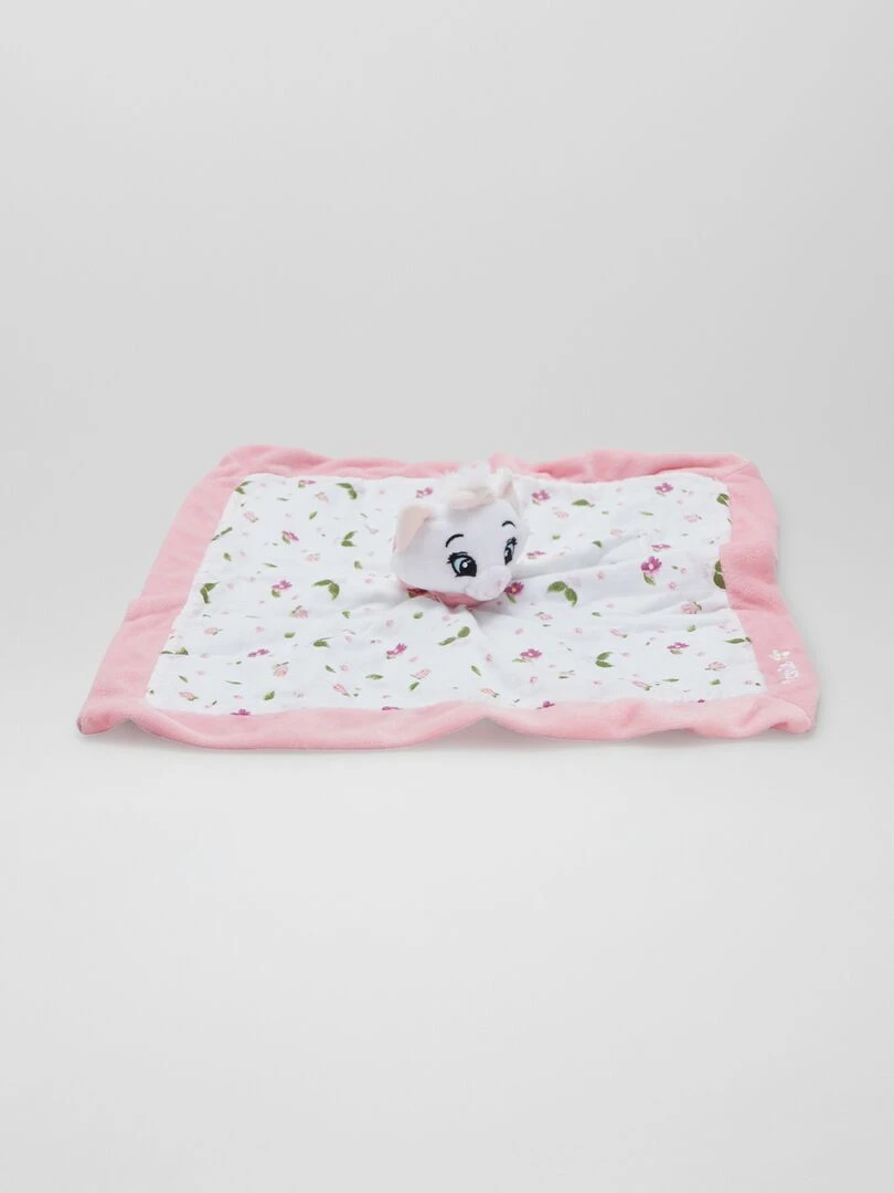 Doudou mouchoir 'Marie' 'Les Aristochats' blanc/rose