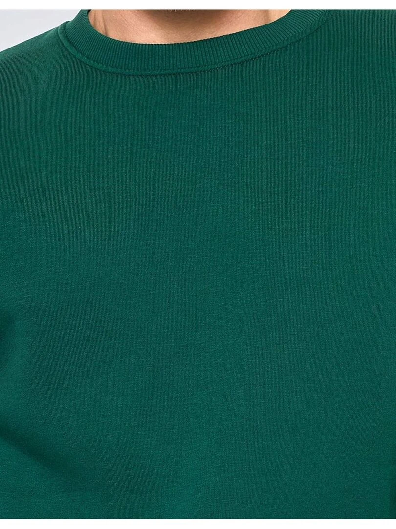 Pull Col Rond Kebello   Vert