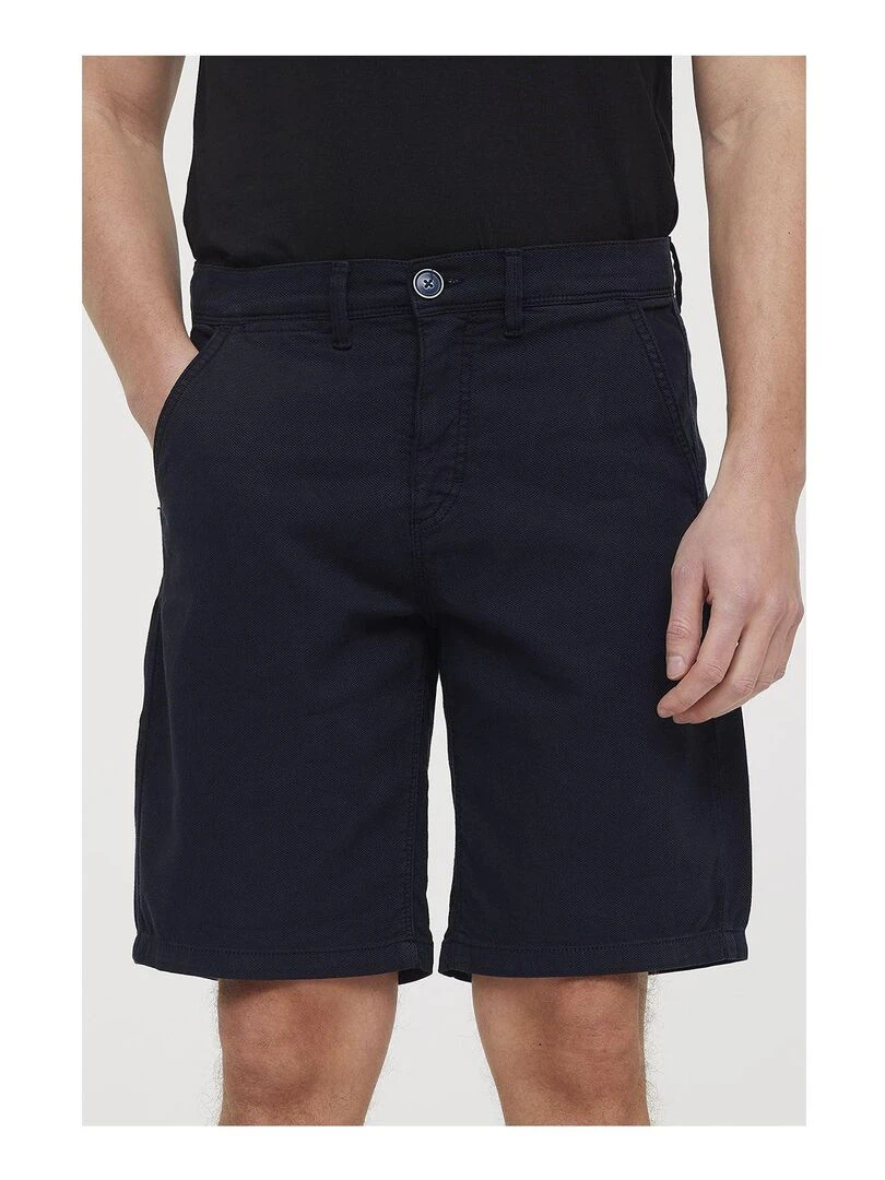 Lee Cooper   Short coton chino NARO   Bleu marine