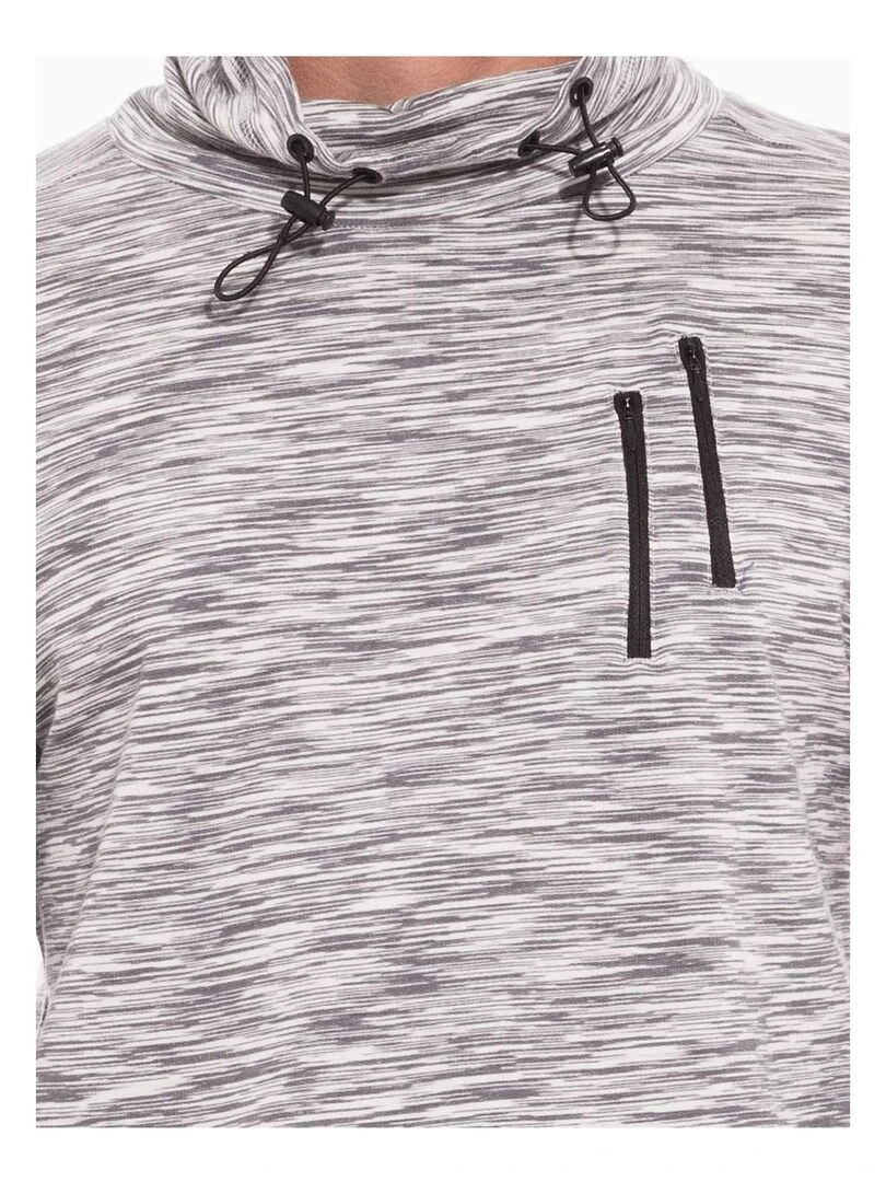Sweat col boule en coton WIRVINE   Gris