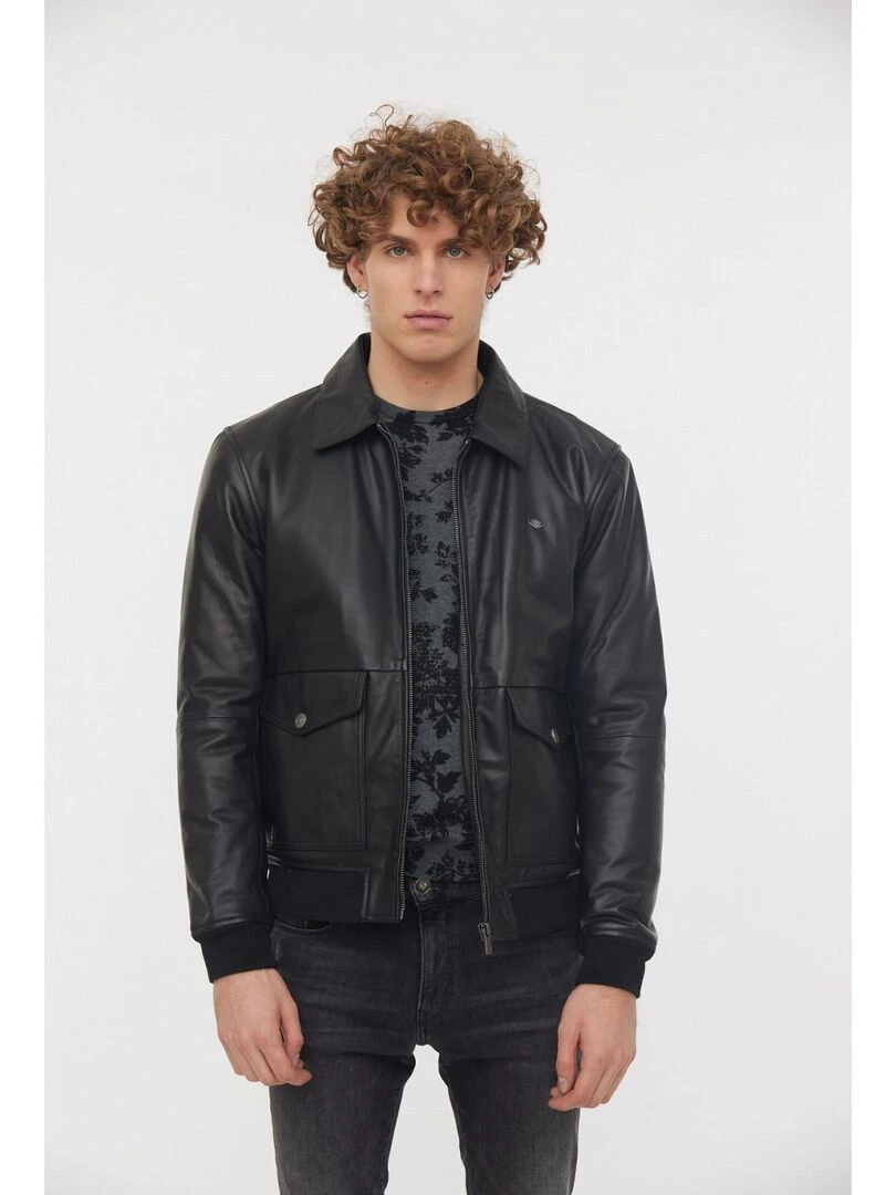 Lee Cooper Blouson cuir YATHAN Noir