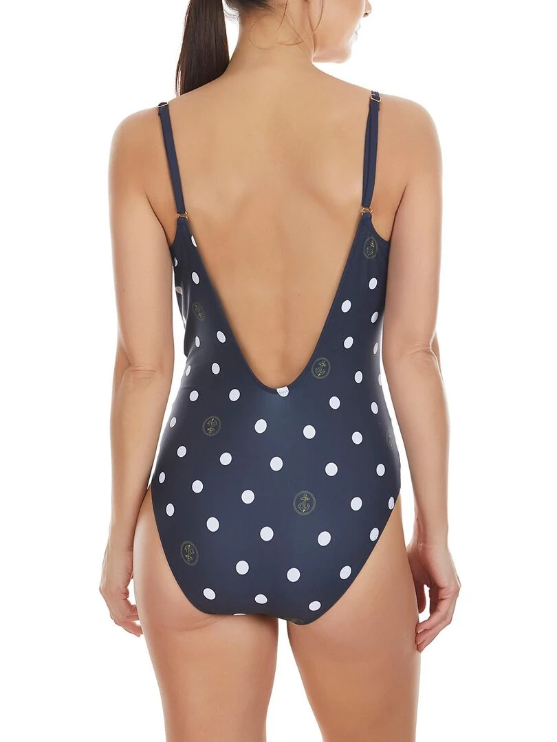 Maillot de bain 1 pièce préformé sans armatures Lunares marine Bleu marine