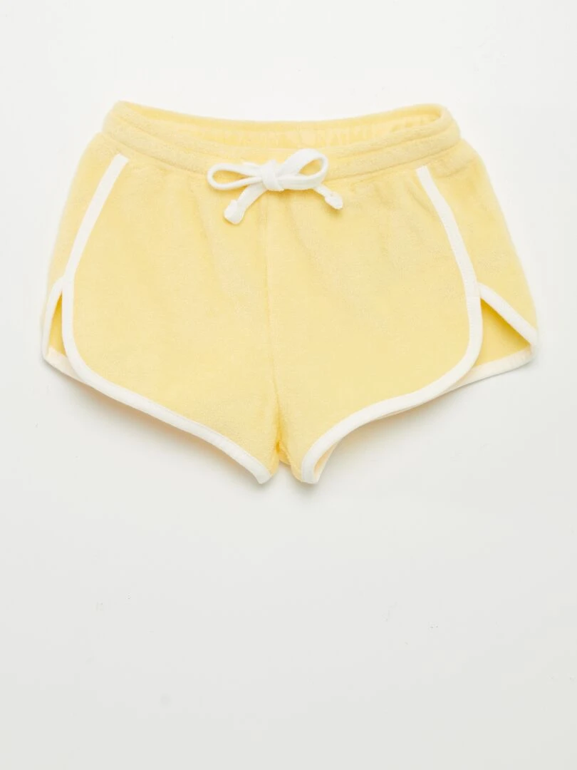 Short en éponge Jaune
