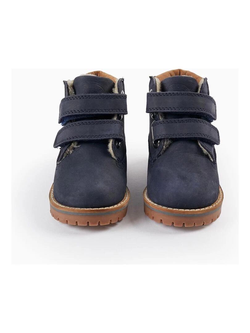 Bottes en cuir pour bébé garçon ACE CLUBS Orange clémentine