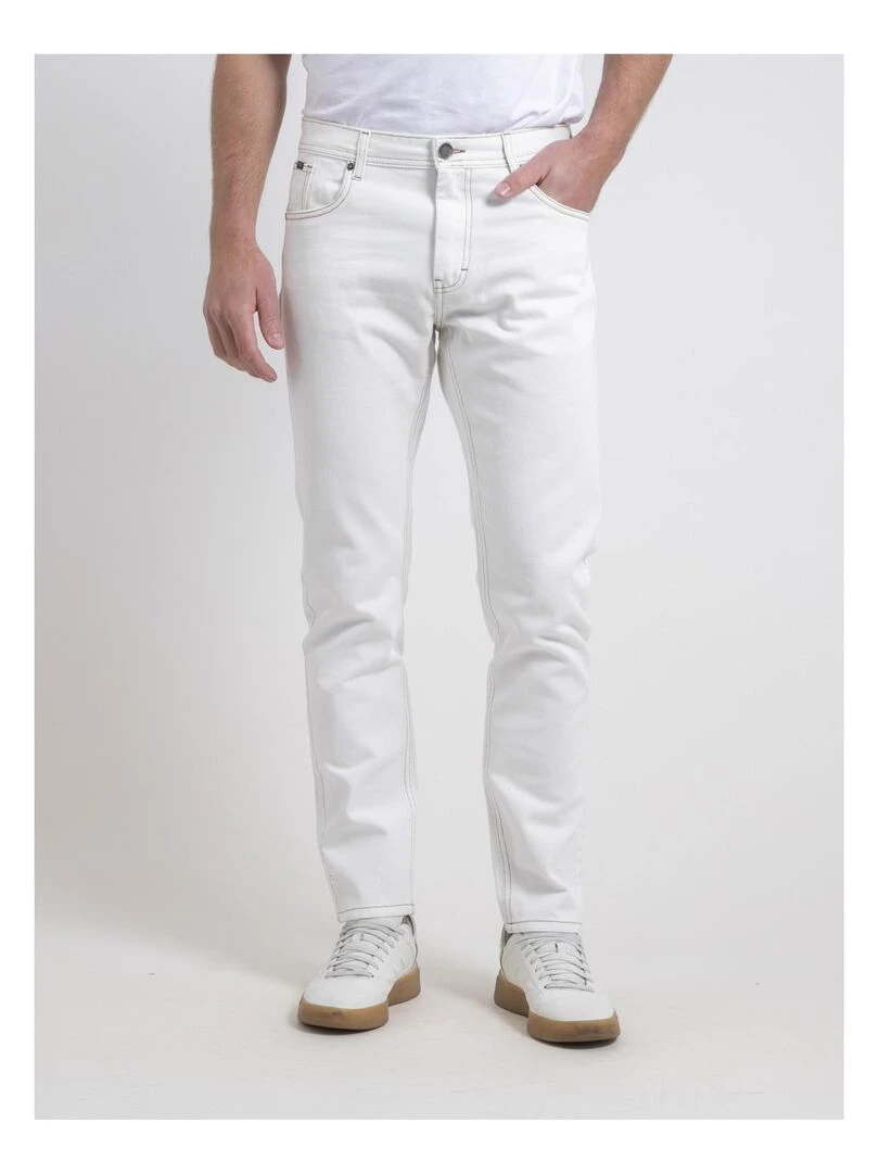 Jean blanc coupe droite SISKA Blanc
