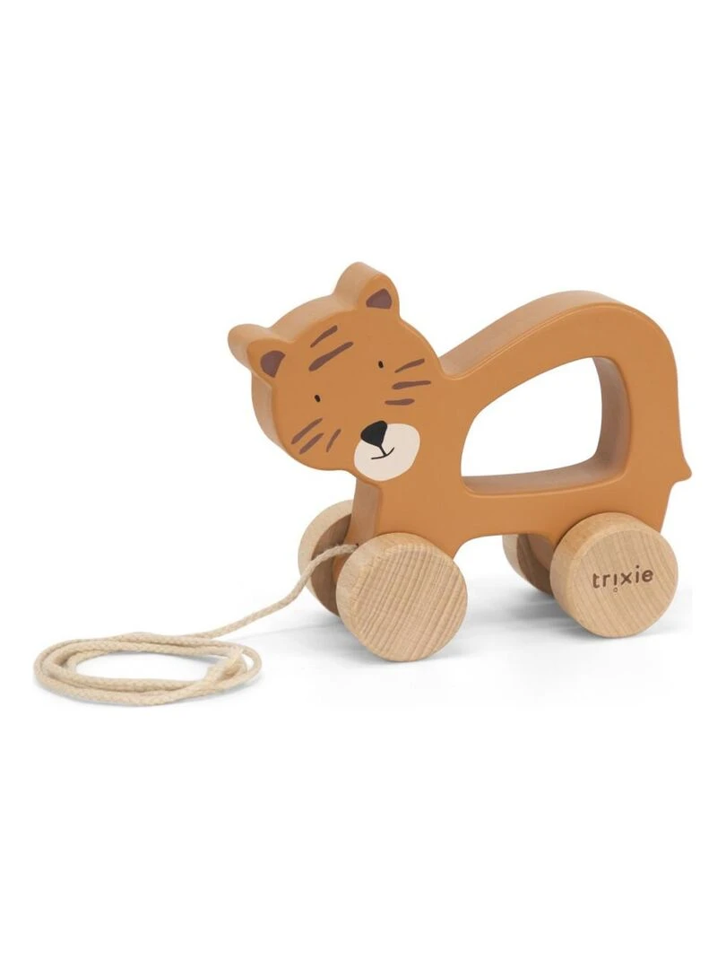 Jouet à tirer en bois Mr Tiger Trixie Orange