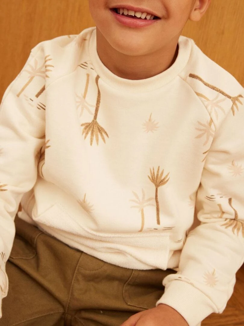 Sweat shirt garçon Nomad   Ecru