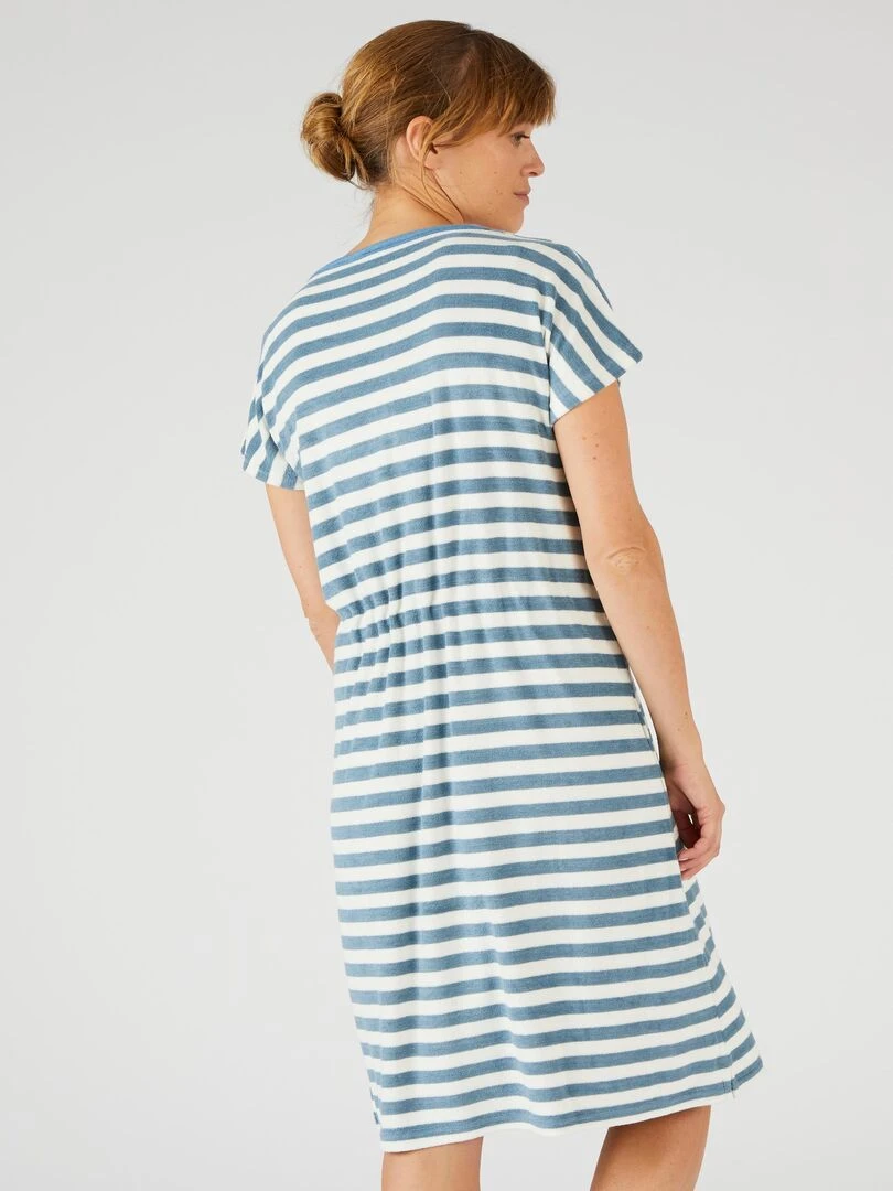 Chemise de nuit en éponge   Damart   Bleu