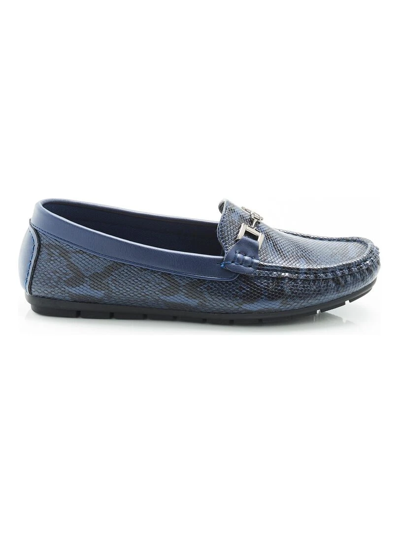 Mocassins avec boucle fantaisie   Damart   Gris Bleu
