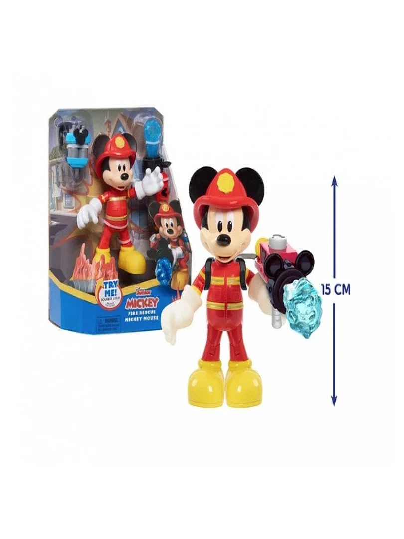 Mickey Figurine 15 Cm Pompier Avec Accesoires N/A