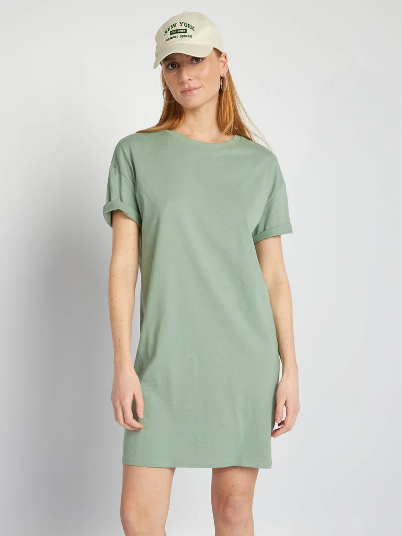 Robe t shirt Vert