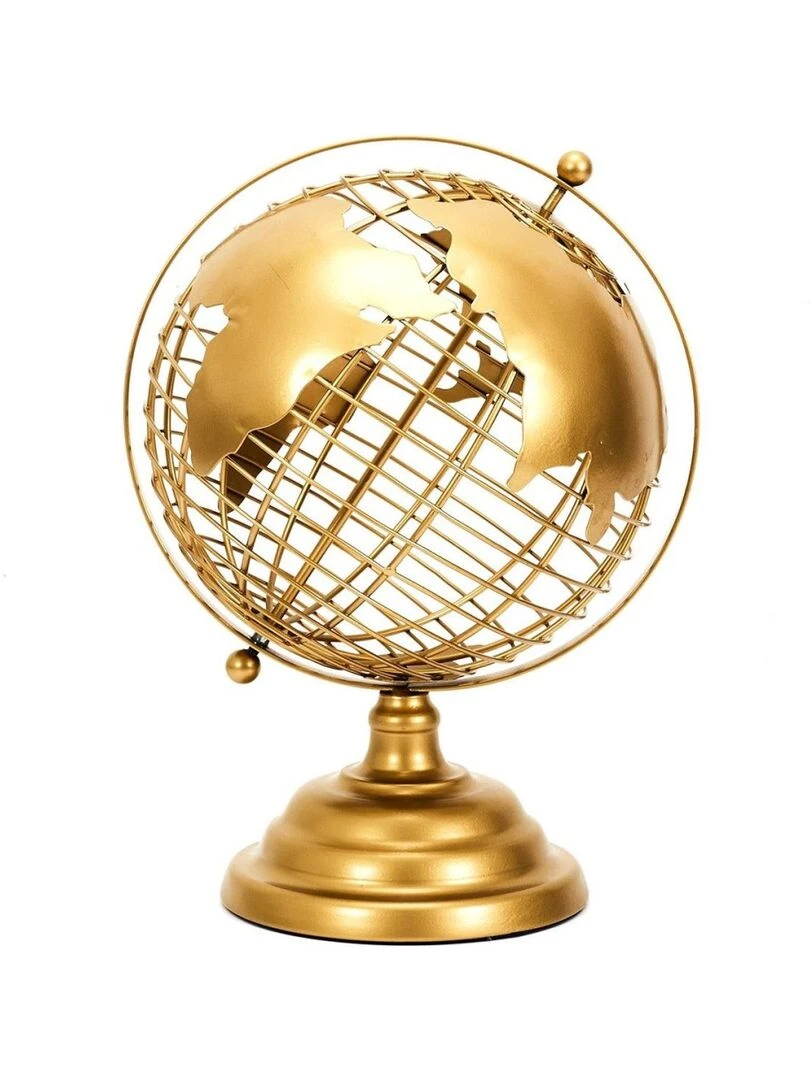 Globe terrestre métal doré Doré/or