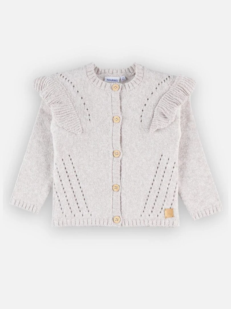 Cardigan tricot à volants    Noukie's   Beige