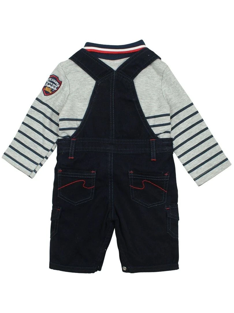 Lee Cooper Ensemble Polo salopette bébé garçon Imprimé Lee Cooper Noir