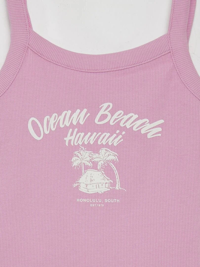 Ensemble de pyjama imprimé   2 pièces   Rose