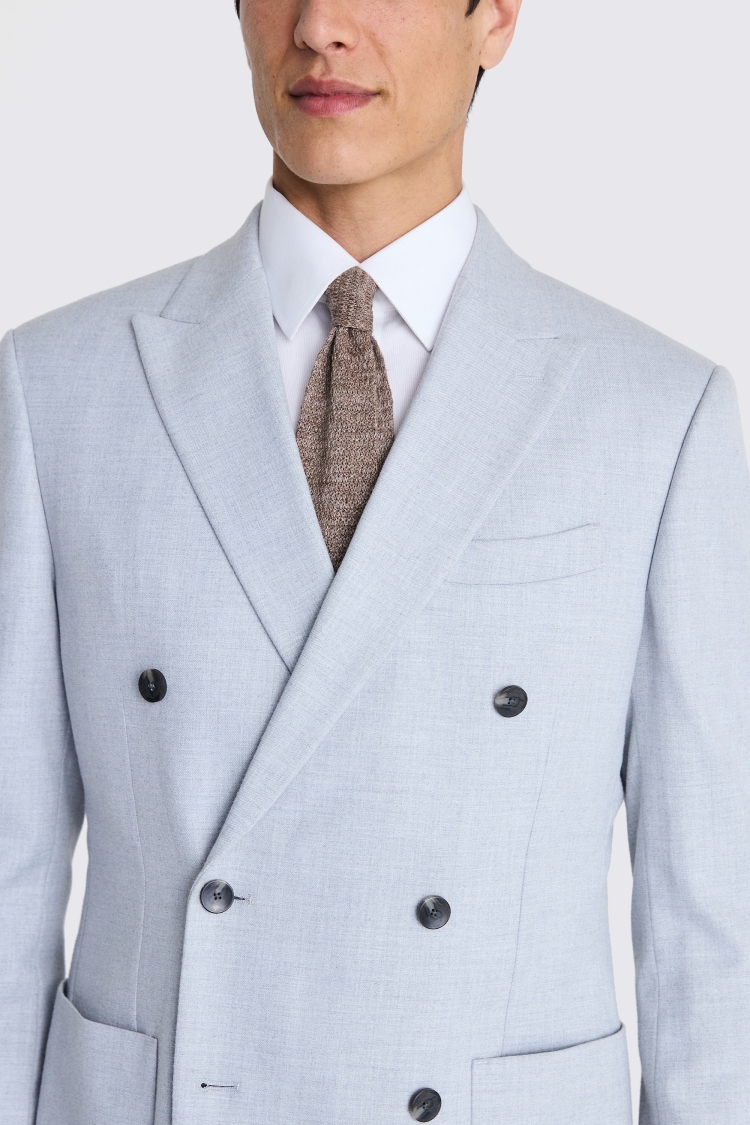 Tailored Fit Light Grey Flannel Jacket    Buy Online at Moss