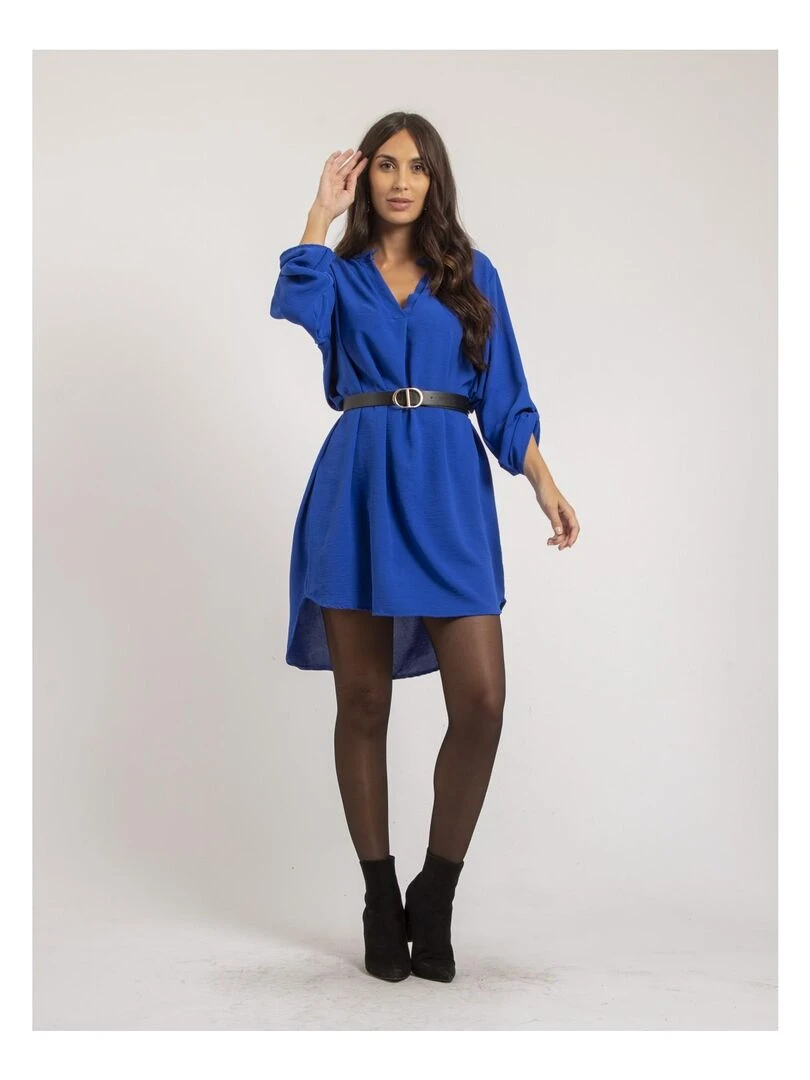 Robe courte ample INAAM   Bleu roi