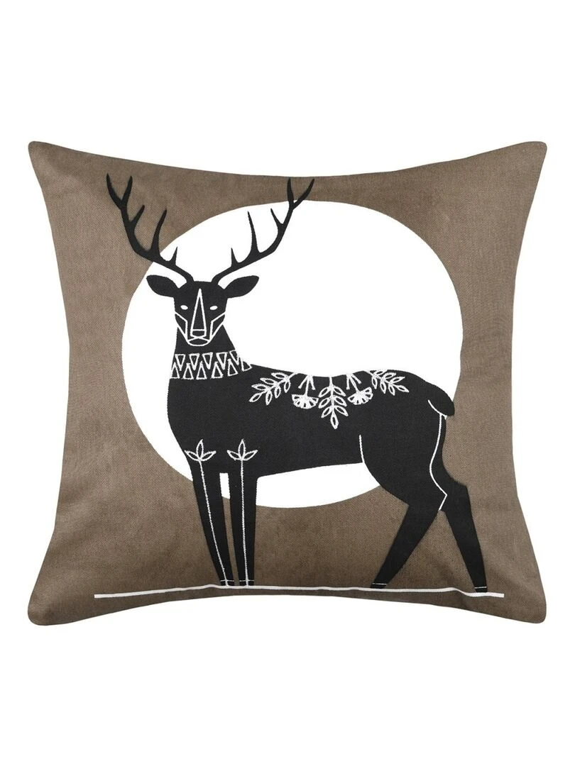 Coussin 40x40 cm Estrella taupe coton Beige