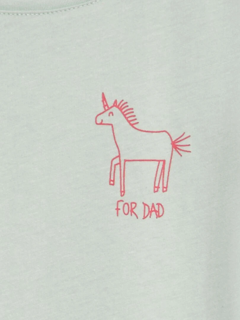 T shirt en coton impirmé Vert
