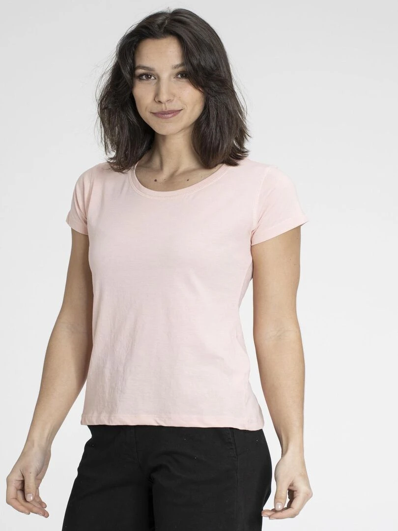T shirts rond MARINE Gérard Pasquier Rose pâle