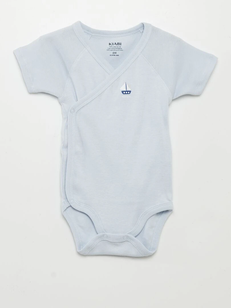 Lot de 3 bodies fantaisie   Bleu ciel