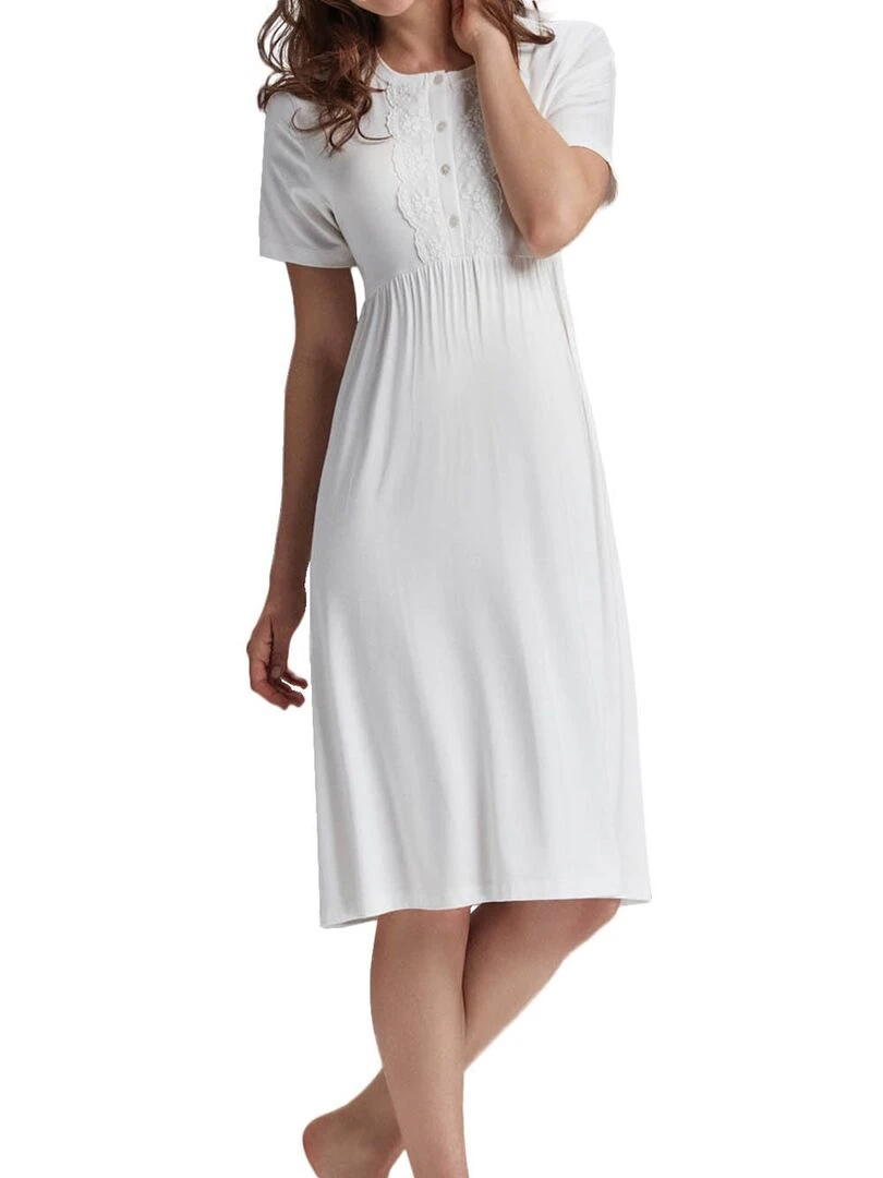 Chemise de nuit Premama Ecru