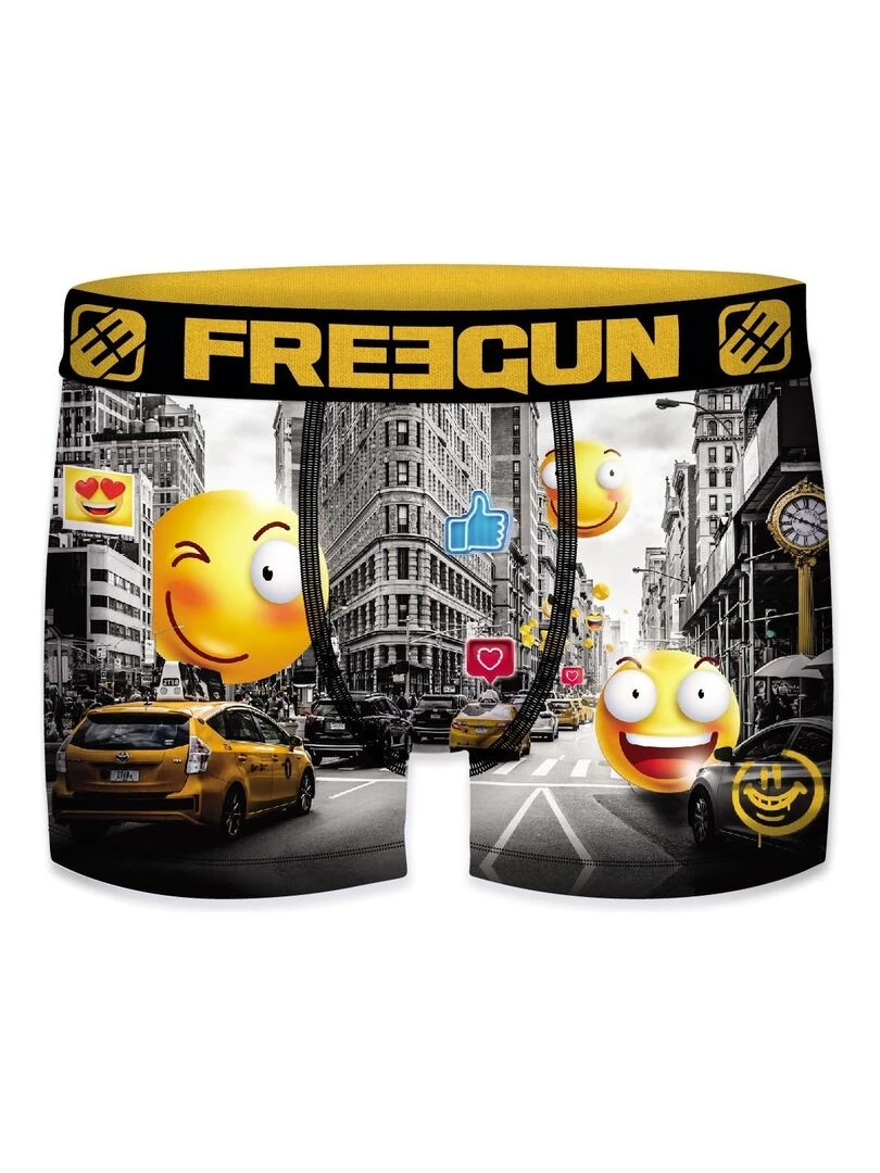 Lot de 4 Boxers garçon Emotik Freegun   Jaune