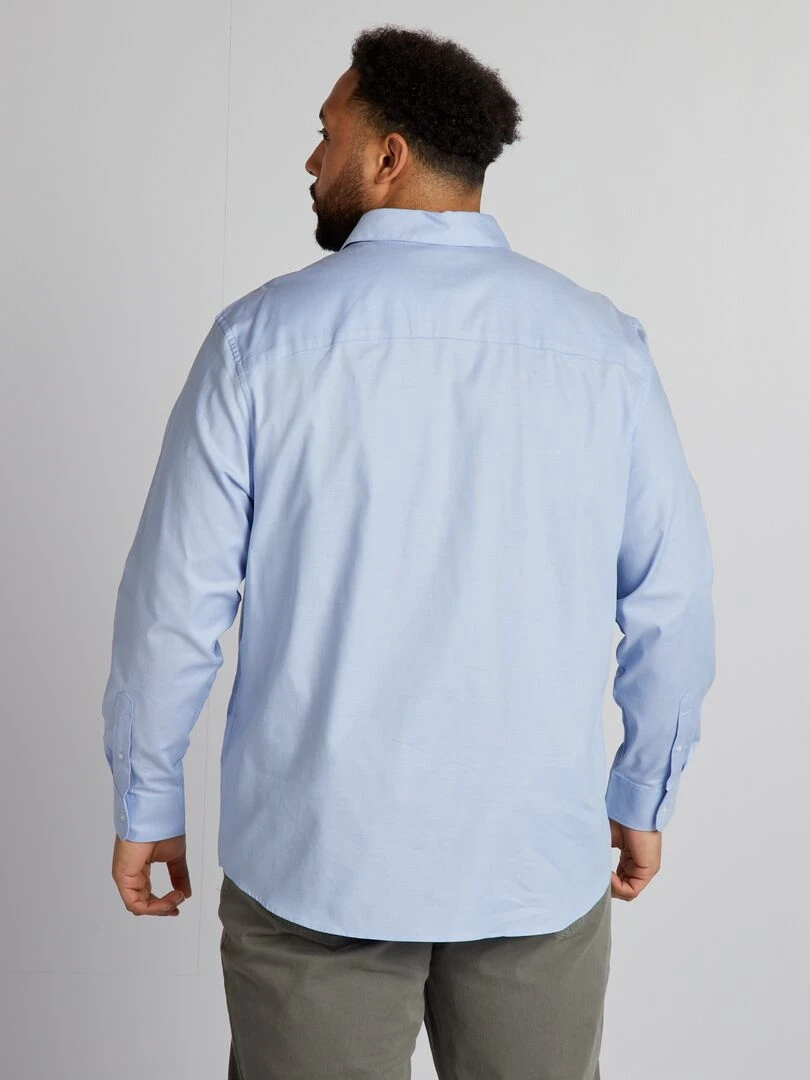Chemise en coton dobby   Bleu clair