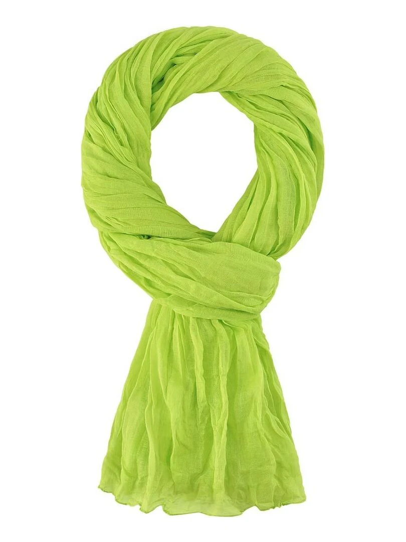Chèche coton Uni Vert anis