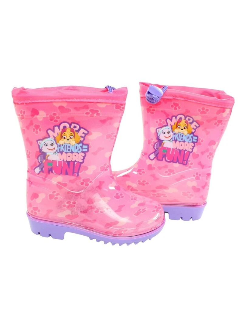 La Pat' Patrouille Bottes fille imprimé La Pat' Patrouille Rose