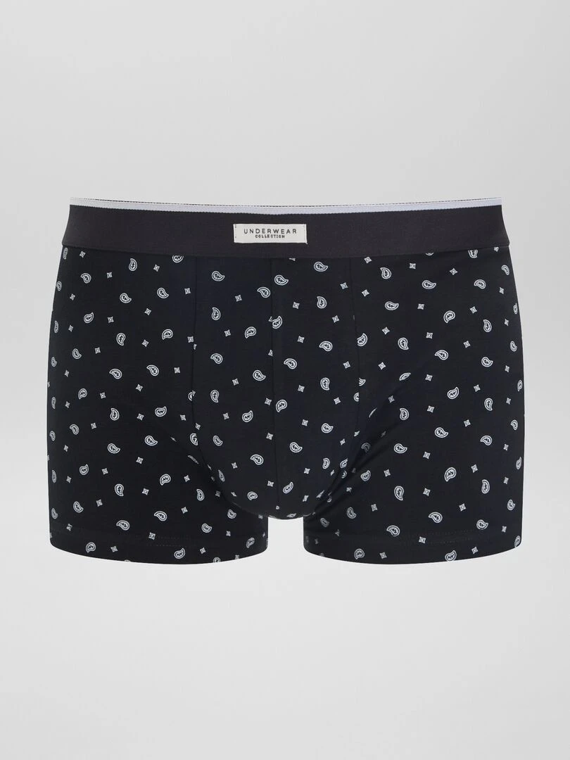Lot 3 boxers stretch Noir/gris