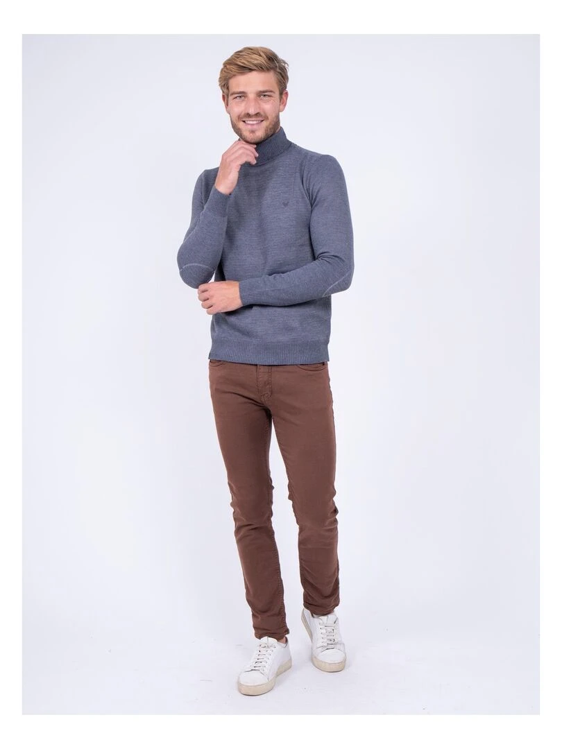 Pull col roulé LARLEQUIN   Gris chiné