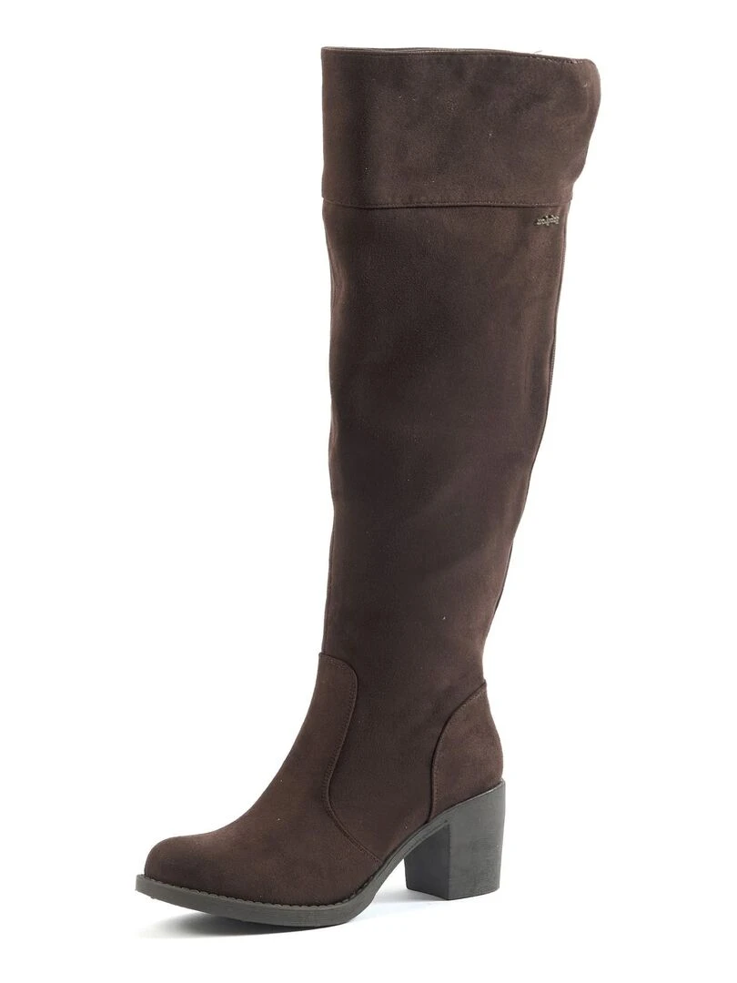 Gabylou   Bottes XL pour mollets larges   Modele Nathalie   Marron foncé