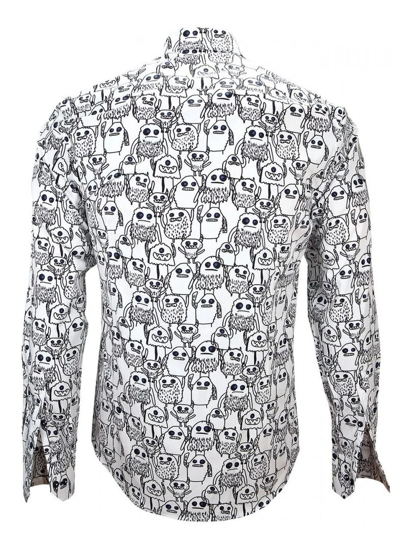 Chemise imprimée MONSTER Blanc