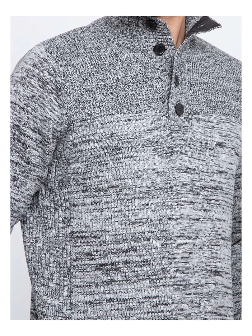 Pull col montant LAOSHEN   Gris foncé