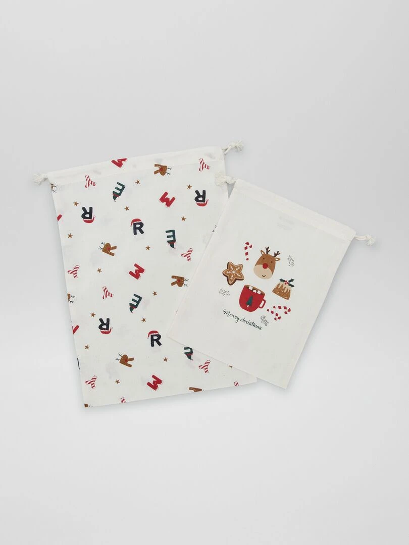 Lot de 2 pochons de Noël Noël