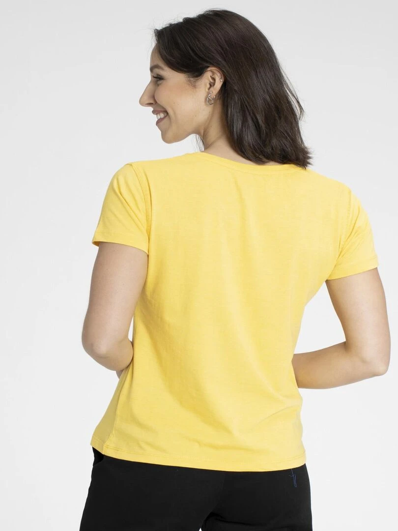 T shirts col v MADDY   Gérard Pasquier   Jaune