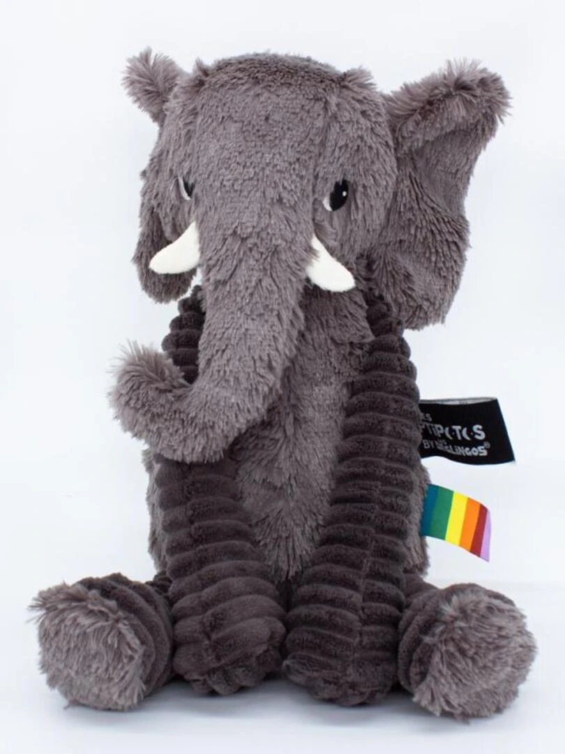 Peluche Les Ptipotos Dimoitou l'éléphant gris (35 cm)   Gris