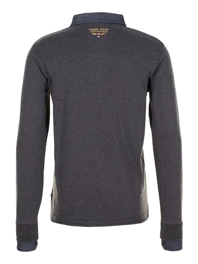 Polo manches longues homme CAZBA HARRY KAYN Gris